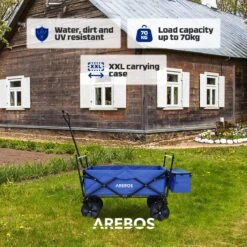 AREBOS Handwagen Vouwbare Dak Handwagen Vouwbare Trolley Uitrustingswagen Blauw -Intex Deals Winkel 1200x1200 996