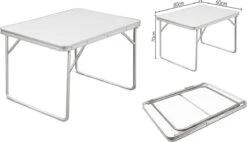 Merkloos Aluminium Inklapbare Tuintafel - Campingtafel - 80x60x68 Cm -Intex Deals Winkel 1200x688