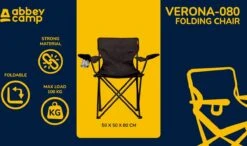 Abbey Camp Campingstoel - Vouwstoel - Zwart -Intex Deals Winkel 1200x710