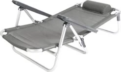 Bo-Camp Beach Chair - Monaco - Aluminium - Grijs -Intex Deals Winkel 1200x715