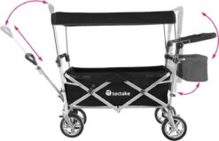 Tectake - Opvouwbare Bolderwagen Handkar Nico Zwart - 403549 -Intex Deals Winkel 1200x771 3