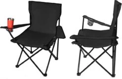 Campingstoel Vouwstoel Visstoel - Zwart - Draaggewicht 100kg -Intex Deals Winkel 1200x783