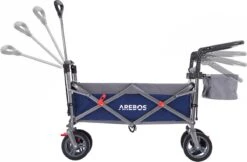 AREBOS Premium Steekwagen Met Dak Opvouwbare Tuinkar Handkar Bolderkar Blauw / Grijs -Intex Deals Winkel 1200x787 2