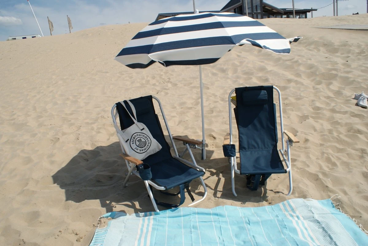Easy Beach Chair - Campingstoel - Aluminium - Blauw 1 Easy Beach Chair - Campingstoel - Aluminium - Blauw