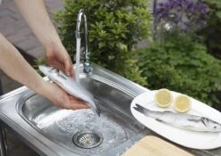 Camping/Outdoor Inox Tafel Met Gootsteen Lavabo En Kraan 100x77x50cm -Intex Deals Winkel 1200x852