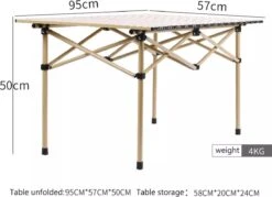 Buxibo - Lichtgewicht Vouwbare Campingtafel - Inklapbaar - Vis/Tuin/Picknick Tafel - Kamperen - Met Opberghoes - Aluminium - Grijs -Intex Deals Winkel 1200x869