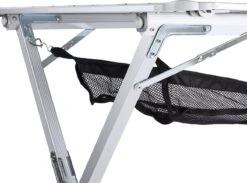 Campart Campingtafel XL TA-0806 - Opvouwbaar, Lichtgewicht En Met Verstelbare Poten - Kampeertafel Inklapbaar Inclusief Opbergtas - 140 X 80 X 70 Cm - Wit -Intex Deals Winkel 1200x891