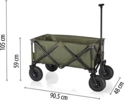 Campart Bolderkar HC-0915 - Opvouwbaar - Bolderwagen Met Stevig Harmonicaframe - Inclusief Opbergtas En Bodemplaat - Groen -Intex Deals Winkel 1200x974 3