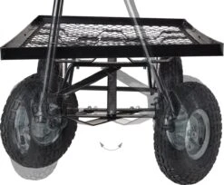 Relaxdays Bolderkar Tuin - Platte Tuinwagen - Luchtbanden - 200 Kg - Transportkar - Staal -Intex Deals Winkel 1200x989 3