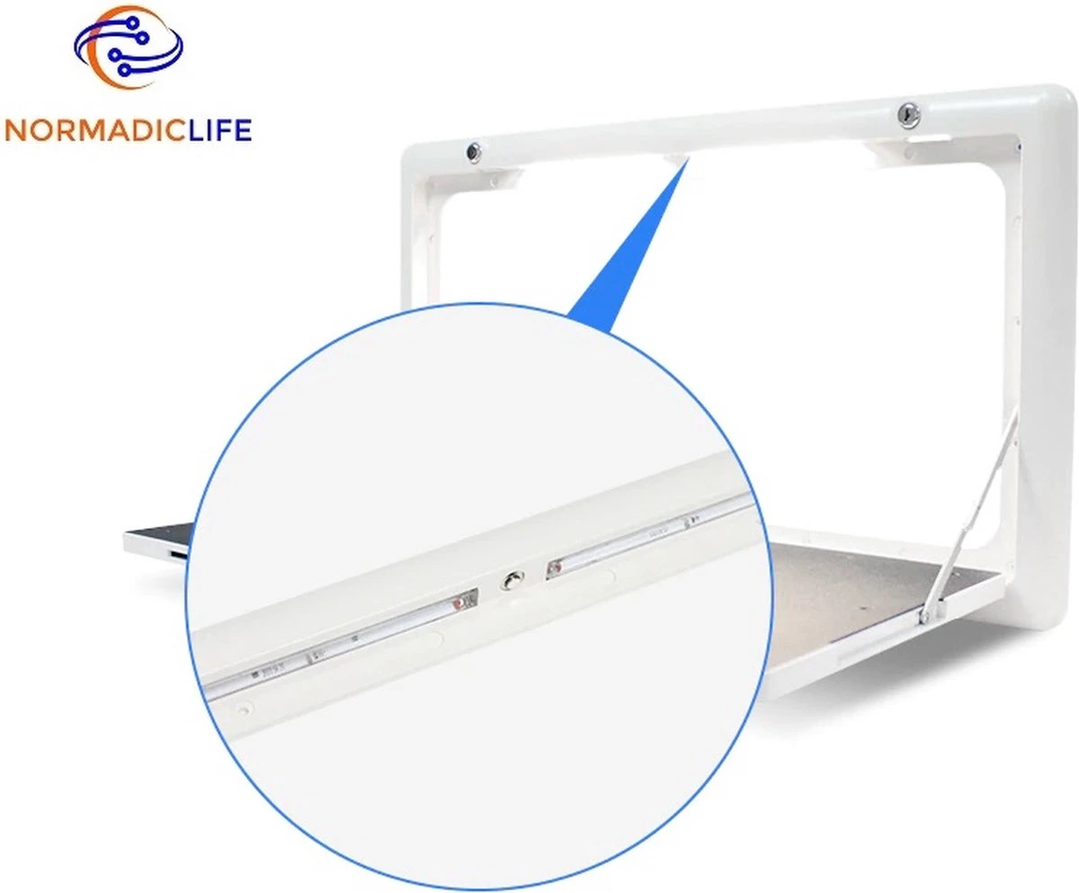 Merkloos NormadicLife® - Outdoor – Opklapbare Tafel - Eettafel – Tafel Voor Buitenkeuken - Caravan – Camper – Picknicktafel - Ingebouwd Ledlicht – Wit 8 Merkloos NormadicLife® - Outdoor – Opklapbare Tafel - Eettafel – Tafel Voor Buitenkeuken - Caravan – Camper – Picknicktafel - Ingebouwd Ledlicht – Wit - Afbeelding 8