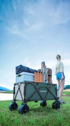 Flextail Gear Bolderkar Opvouwbaar Ezy Wagon - Tot 100KG - Wielen Loskoppelbaar - Zwart -Intex Deals Winkel 674x1200 1