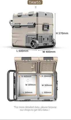 Alpicool 55L - Koelkast/vriezer - 12V-24V/230V - Compressor - APP - Voor Auto En Huis - Outdoor Camping Benodigdheden -Intex Deals Winkel 715x1200 1