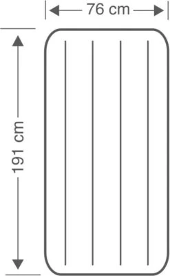 Intex Luchtbed - Downy - Formaat: Cot - B76 X L191 X H25 Cm - Ingebouwde Voetpomp- Met Reparatieset -Intex Deals Winkel 740x1200