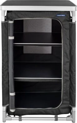 Campart Campingkast CU-0719 – Opvouwbaar En Verstelbaar - 4 Verstelbare Poten - 3 Lagen - Aluminium Frame - Grijs -Intex Deals Winkel 753x1200