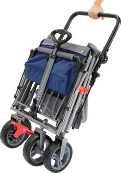 AREBOS Premium Steekwagen Met Dak Opvouwbare Tuinkar Handkar Bolderkar Blauw / Grijs -Intex Deals Winkel 840x1200 1