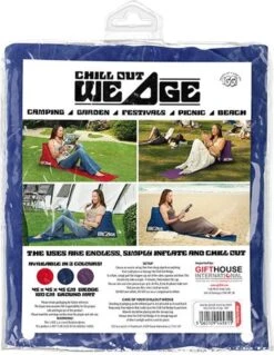 CKB LTD - Chill Out - Luchtbed - Campingstoel - Wedge Opblaasbare Ligstoel - Blauw Strandstoel 1 Persoons Volwassen Luchtbedden Kampeerstoel Vouwstoel Stoel Slaapmatje Slaapmatten Opvouwbaar Volwassenen Tuinstoel Opblaasstoel Kampeerstoelen Lucht -Intex Deals Winkel 929x1200