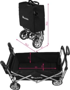 Tectake - Opvouwbare Bolderwagen Handkar Nico Zwart - 403549 -Intex Deals Winkel 942x1200 3